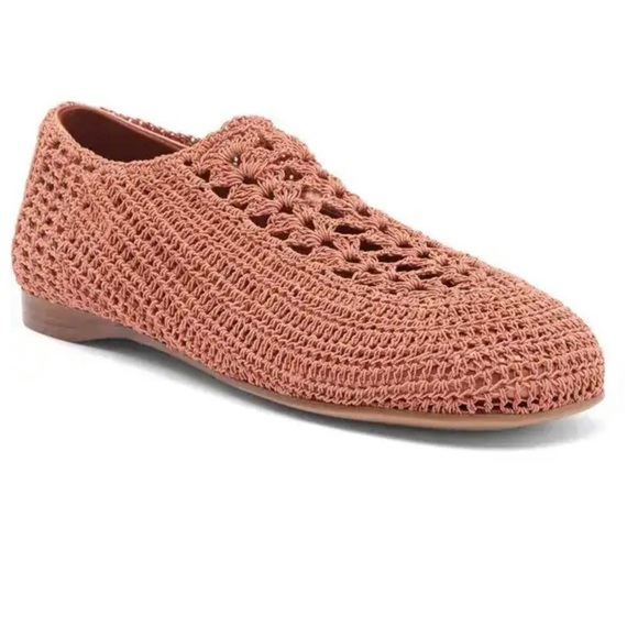 Jeffrey Campbell Shoes - Jeffrey Campbell Nantucket Crochet Flat - Dusty Coral